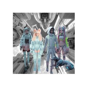 HANDCRAFTED digital art poster  Cyberpunk VR/AR anime art by me for my animation